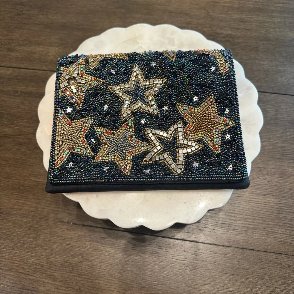 Starry‎ Beaded Clutch